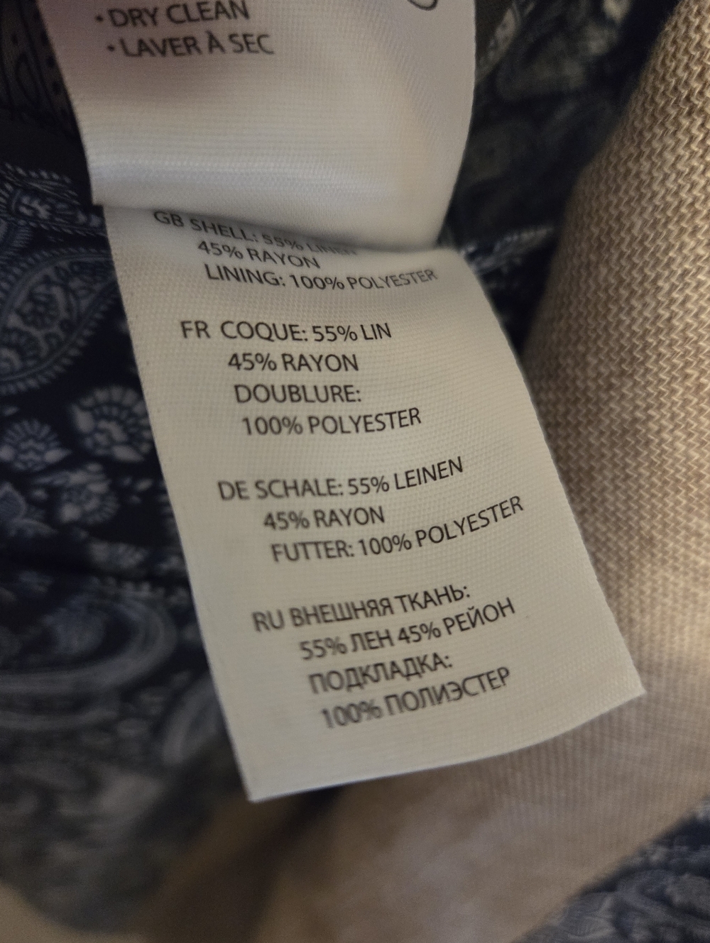 Oak Hill Sport Coat Blazer 2XL 50R/52R Linen Rayon Tan - Picture 7 of 14